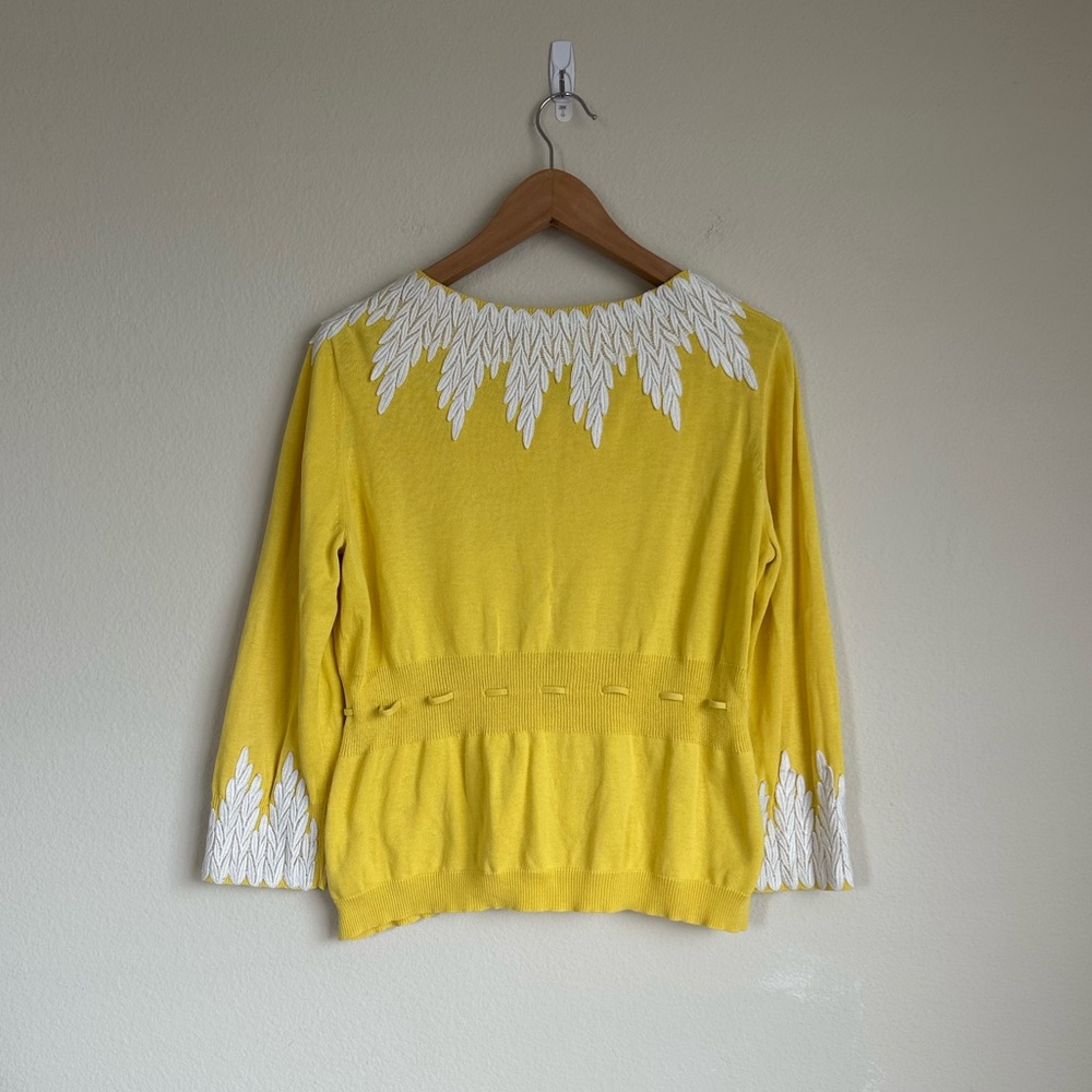 Anthropologie Moth Twee Cotton Lace Knit Cardigan - Picture 4 of 12